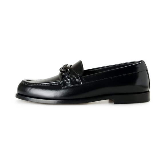 Valentino Garavani Men\'s VLogo Chain Black Leather Loafers Shoes US 10 IT 43 main image 7